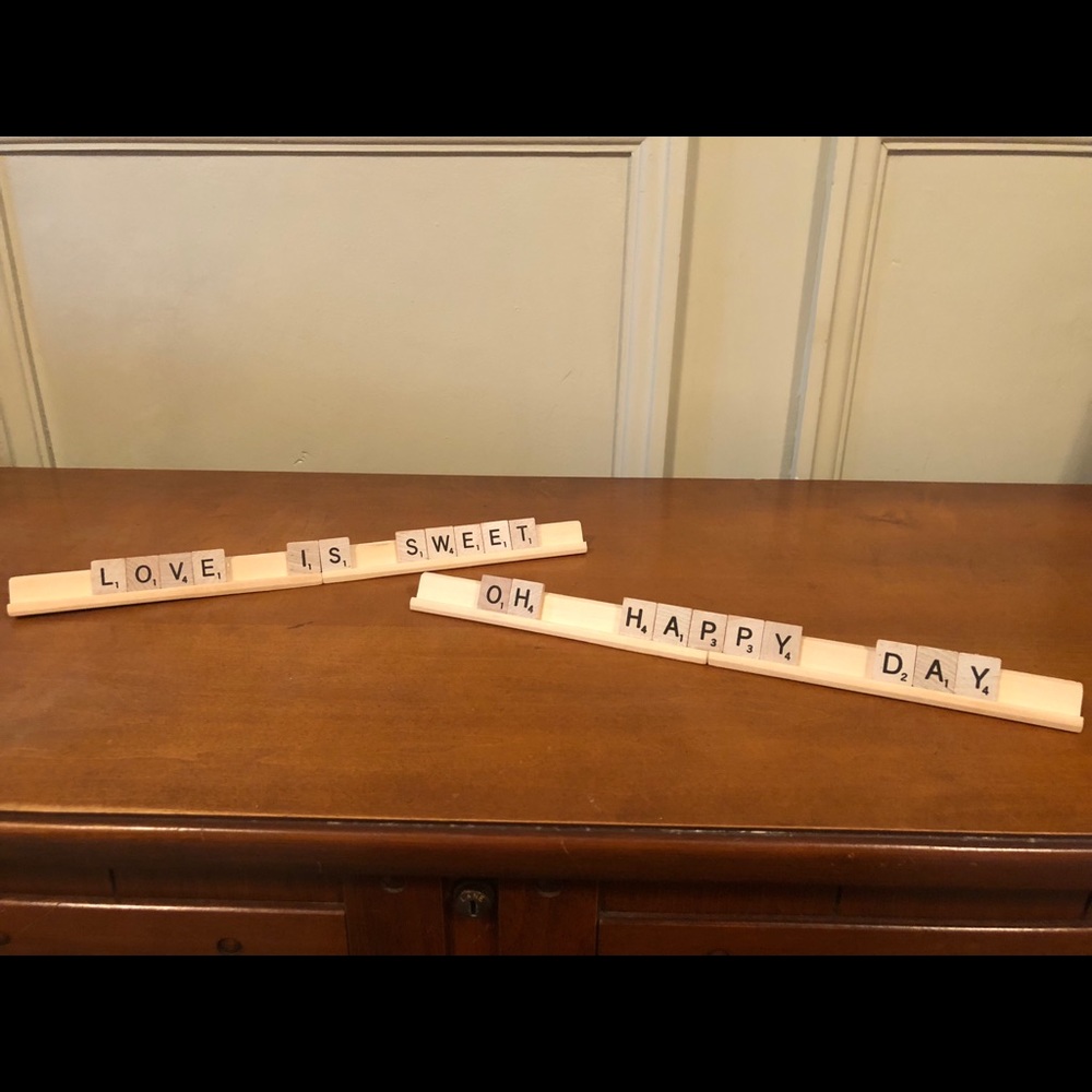 $5 each scrabble wedding signs